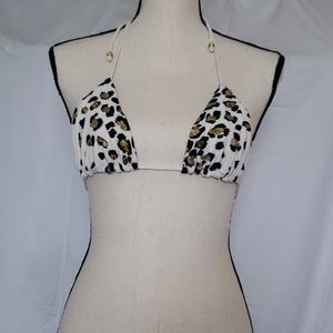 Carmen Marc Valbo Leopard and gold sequin bikini